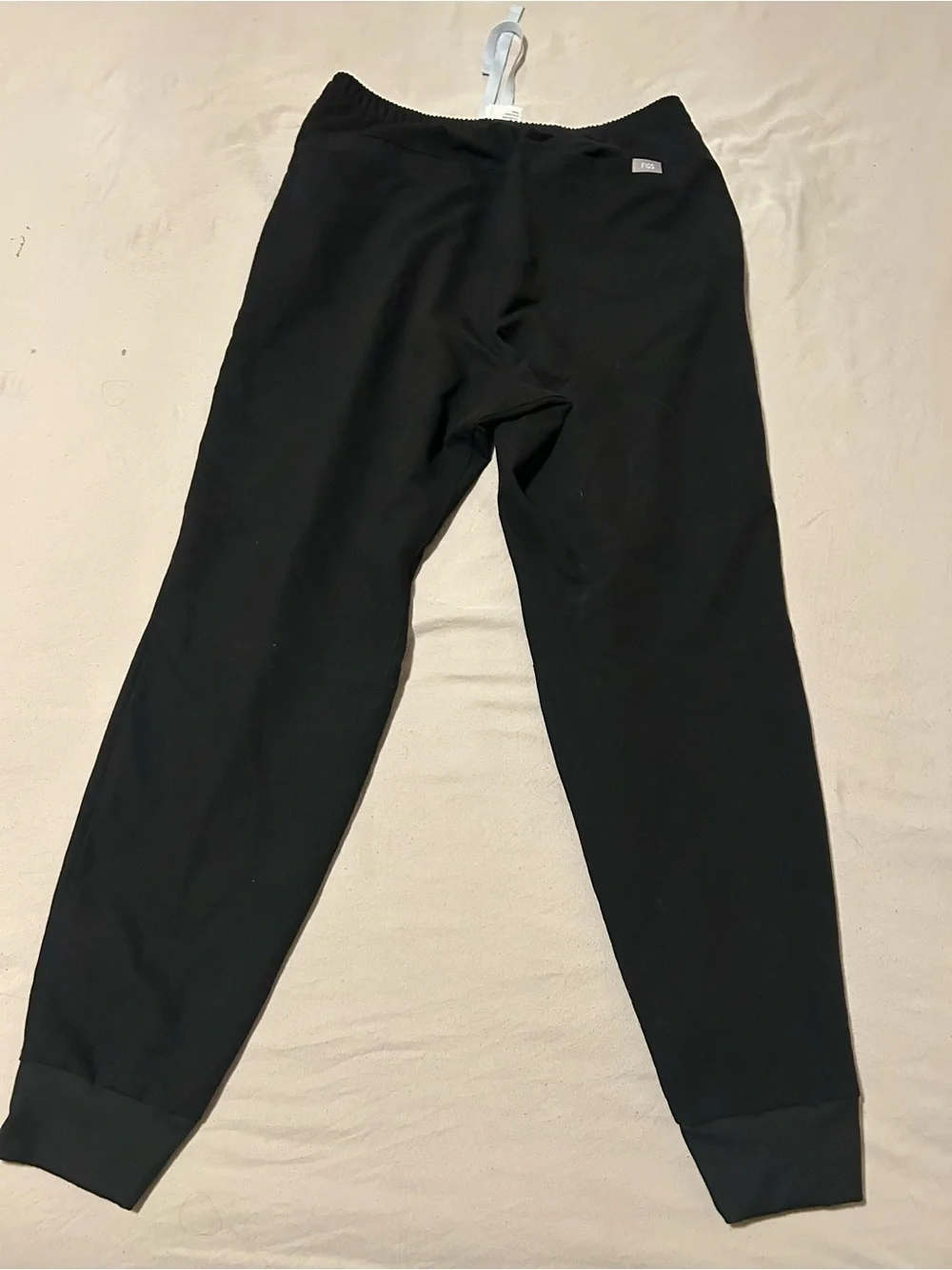 Figs Men's Black technical collection Pants with White Drawstring. Unisex,